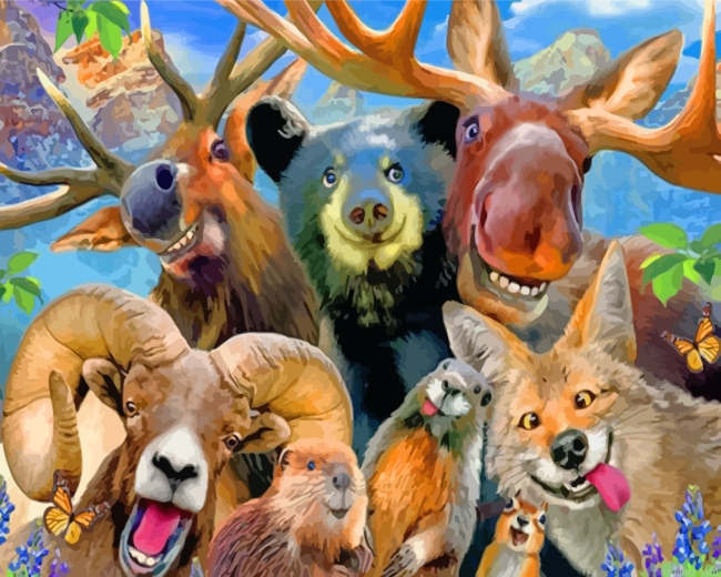 Crazy Animals Paint By Number.png