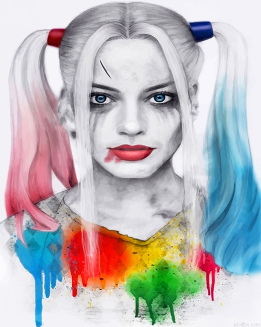 Crazy Harley Quinn New Paint By Numbers.png