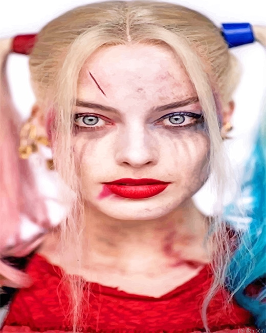 Crazy Margot Robbie Harley Quinn New Paint By Numbers.png