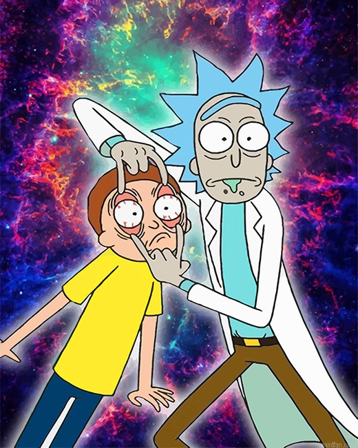 Crazy Rick And Morty New Paint By Numbers.png