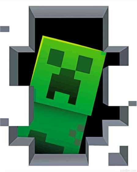 Creeper Minecraft Paint By Numbers.png