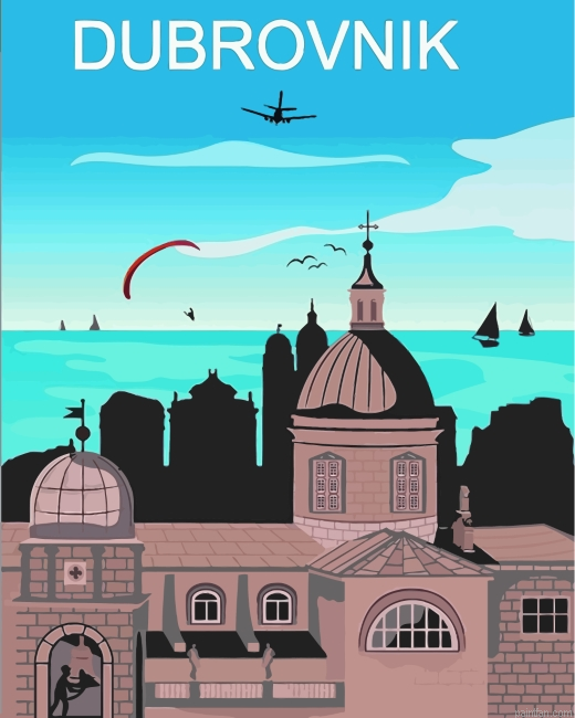 Croatia Dubrovnik Poster Paint By Number.png