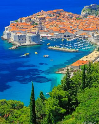 Croatia Walls Of Dubrovnik Paint By Number.png