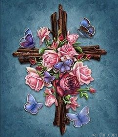 Cross Of Flower Paint By Numbers.png