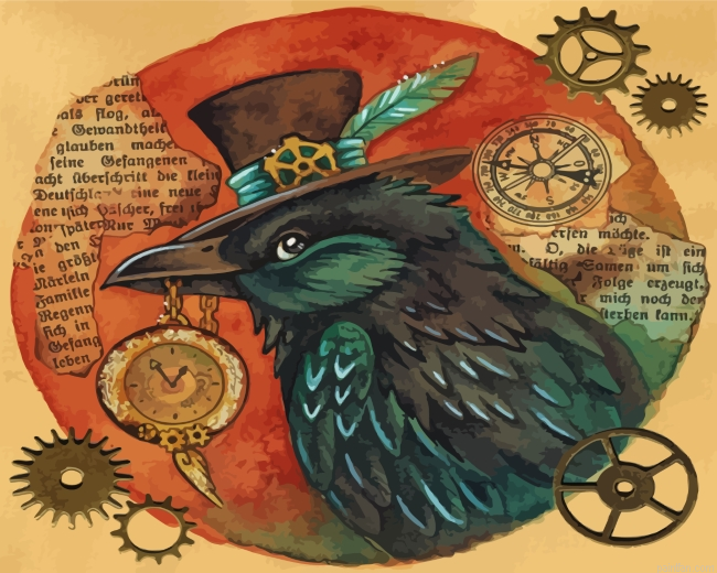 Crow Steampunk Paint By Number.png