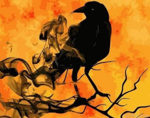 Crow With Birds Paint By Numbers.png