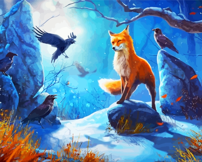 Crows And Fox Paint By Number.png