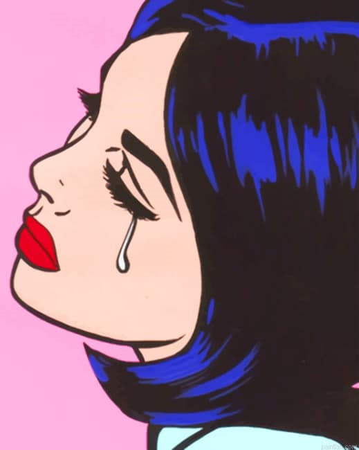 Crying Girl Pop Art New Paint By Numbers.png