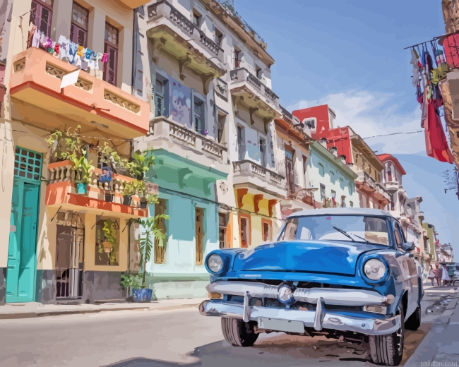 Cuba Havana Streets Paint By Numbers.png