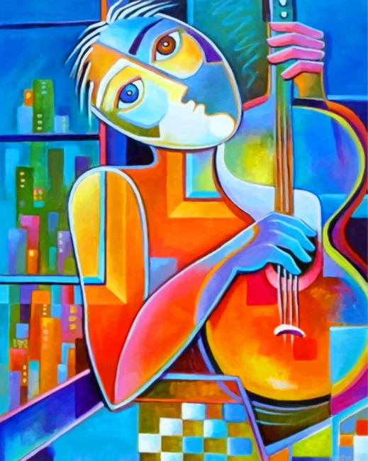 Cubism Guitarist Paint By Number.png