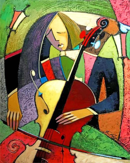 Cubism Violinist Paint By Number.png