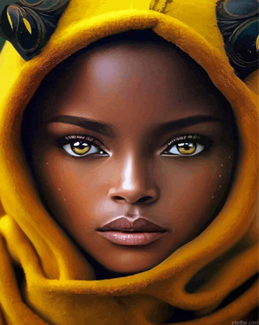 Cute African Lady Paint By Numbers.png