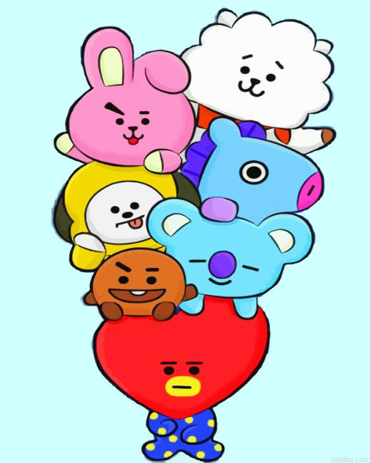 Cute Bt21 Paint By Number.png