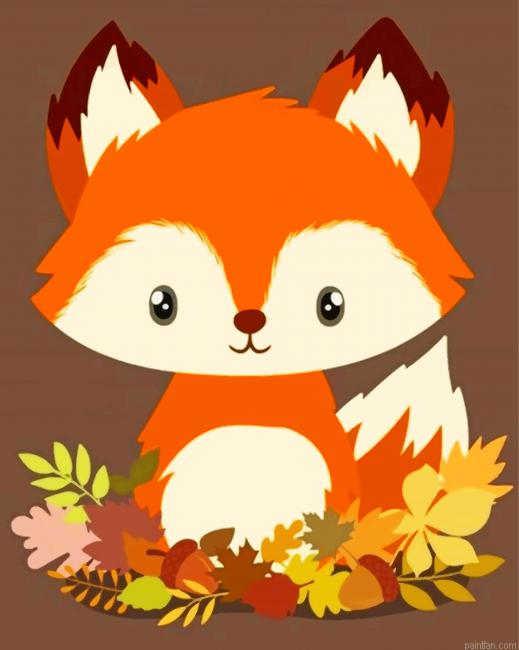 Cute Baby Fox Paint By Number.png