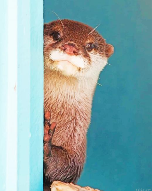 Cute Baby Otter Paint By Number.png