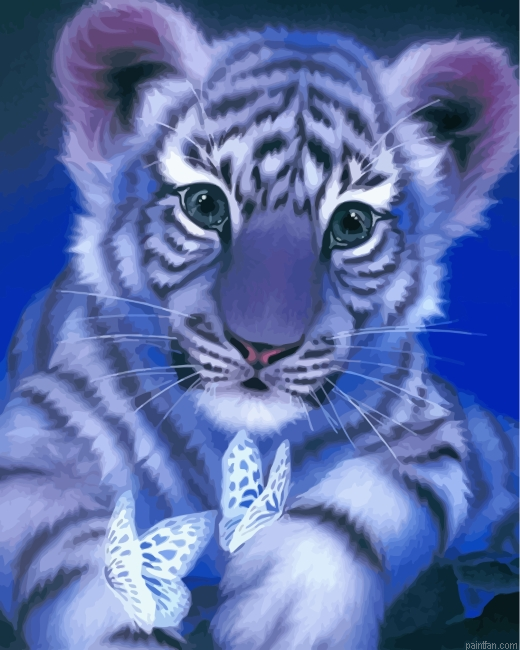 Cute Baby Tiger Paint By Number.png