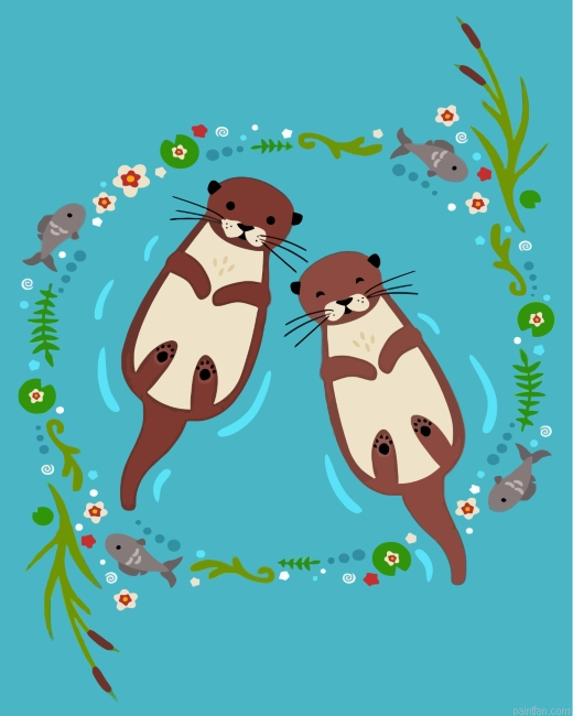 Cute Beavers Paint By Number.png