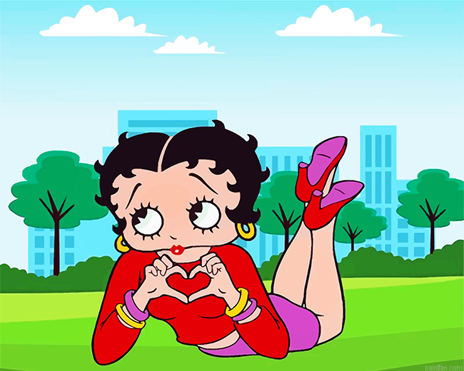 Cute Betty Boop Paint By Number.png