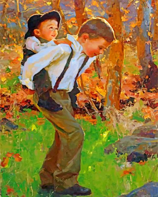 Cute Brothers Paint By Number.png