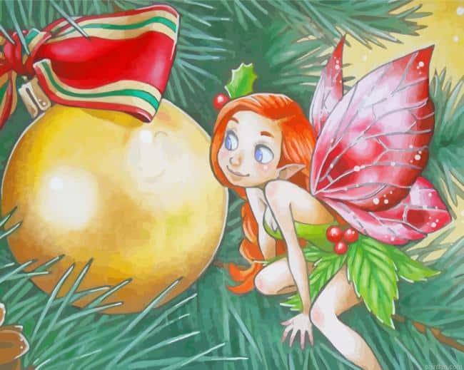 Cute Christmas Fairy Paint By Numbers.png