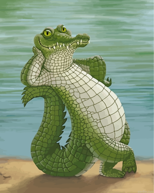 Cute Crocodile Paint By Number.png