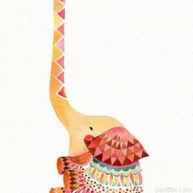 Cute Elephant Paint By Numbers.png