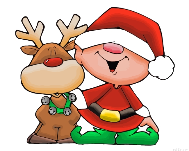 Cute Elf Christmas Paint By Number.png