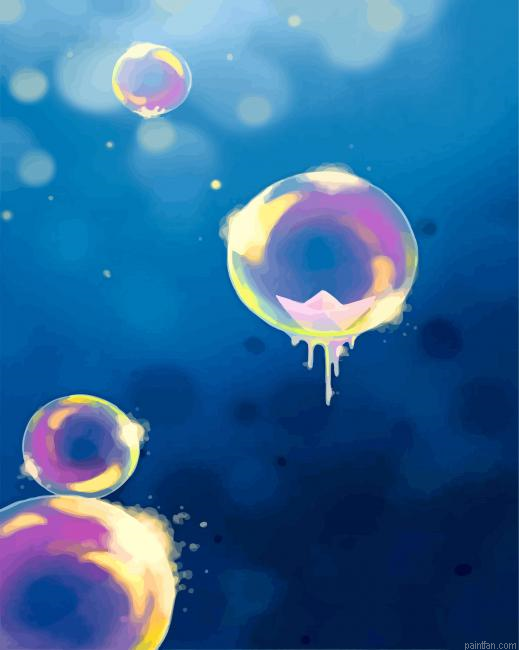 Cute Flying Bubbles Paint By Number.png