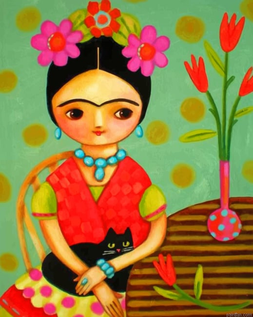 Cute Frida Kahlo New Paint By Numbers.png