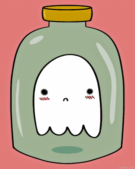 Cute Ghost In Jar Paint By Numbers.png