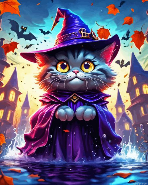 Cute Halloween Cat Paint By Numbers.png