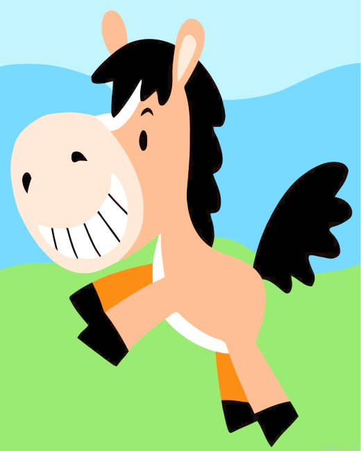 Cute Horse Paint By Number.png