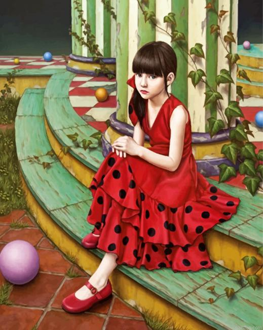Cute Japanese Girl Paint By Number.png