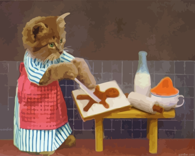 Cute Kitten Cooking Paint By Number.png