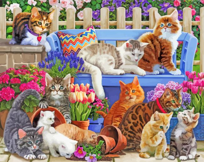 Cute Kittens Paint By Number.png