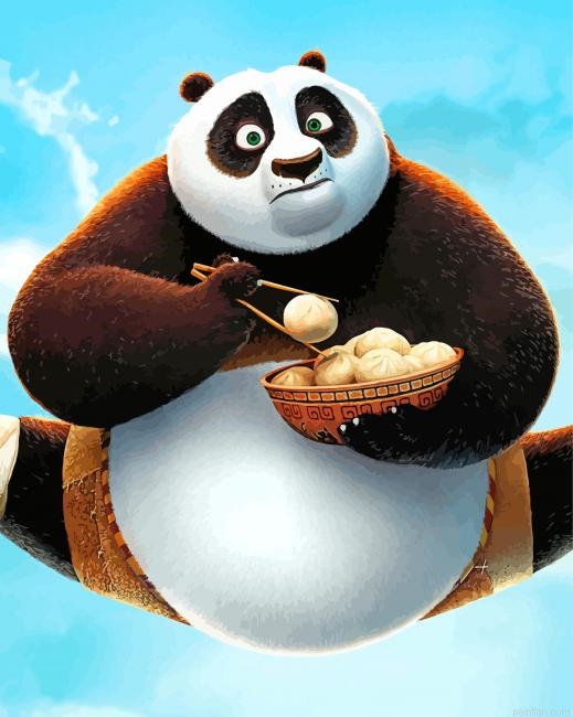 Cute Kung Fu Panda Paint By Number.png