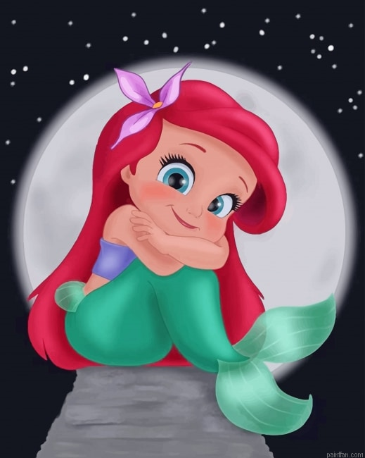 Cute Little Ariel New Paint By Numbers.png
