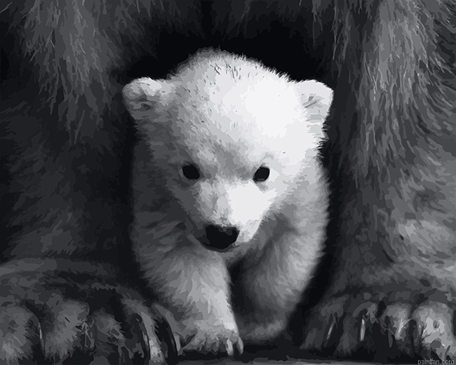 Cute Little White Bear New Paint By Numbers.png