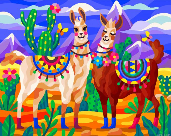 Cute Llamas Paint By Number.png
