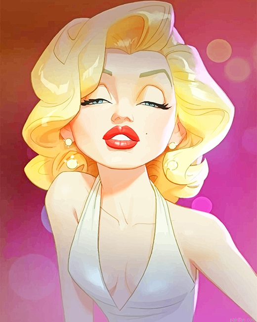 Cute Marilyn Monroe Paint By Numbers.png