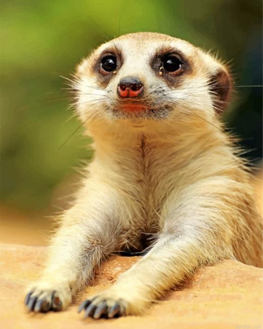 Cute Meerkat Animal Paint By Numbers.png