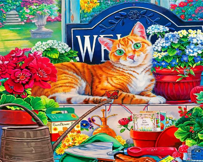 Cute Orange Cat Paint By Number.png