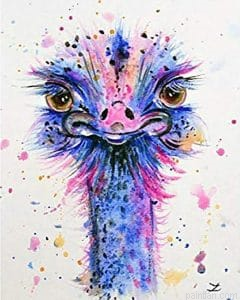 Cute Ostrich Paint By Numbers.png