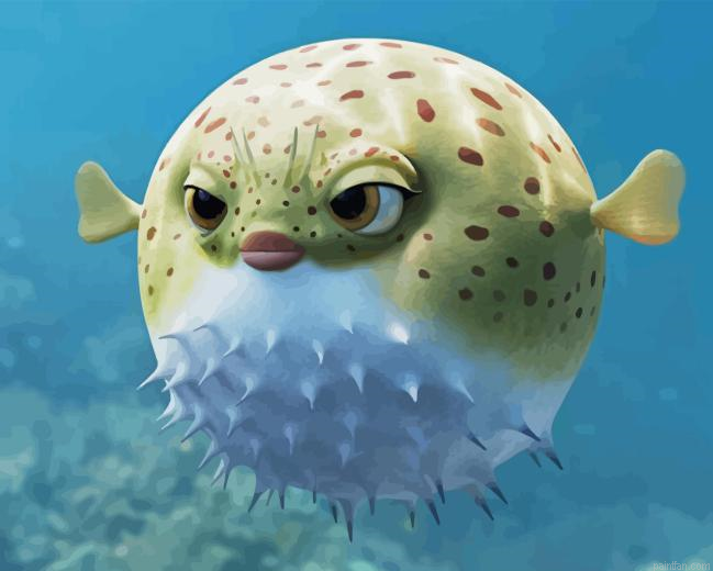 Cute Pufferfish Paint By Numbers.png