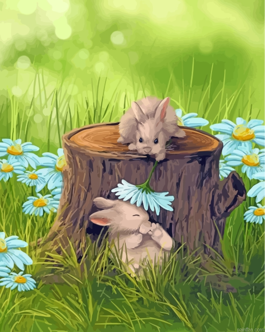 Cute Rabbits Paint By Number.png