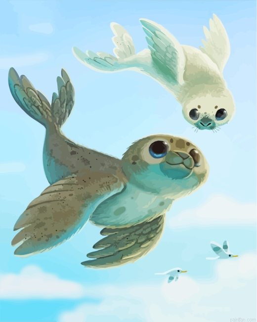 Cute Seals Paint By Numbers.png