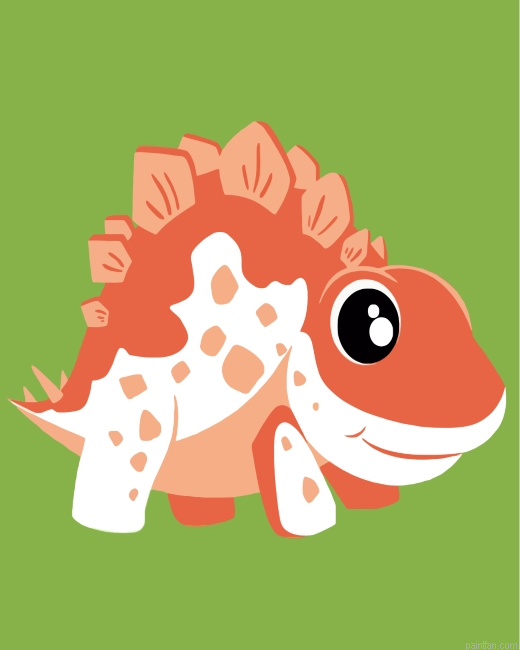 Cute Stegosaurus Paint By Number.png