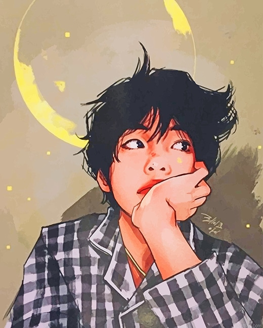 Cute Taehyung Bts New Paint By Numbers.png