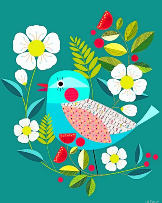 Cyan Bird Illustrations Paint By Numbers.png