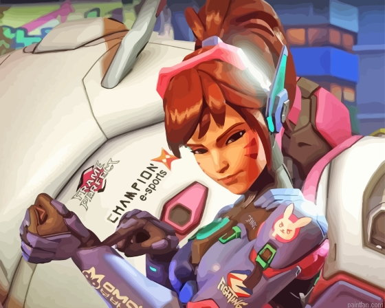 Dva Overwatch Game Character Paint By Numbers.png